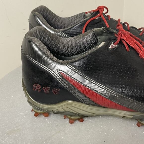 Footjoy Mens Sz 9.5 DNA 2.0 53385 Black Leather Lace Up Golf Shoes Soft Spikes - Picture 8 of 16